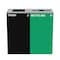 Alpine Industries 58-Gallon 2-Stream Black Steel-Green Recycling Bin Station ALP4450-BLK-KIT12 - alternate 1